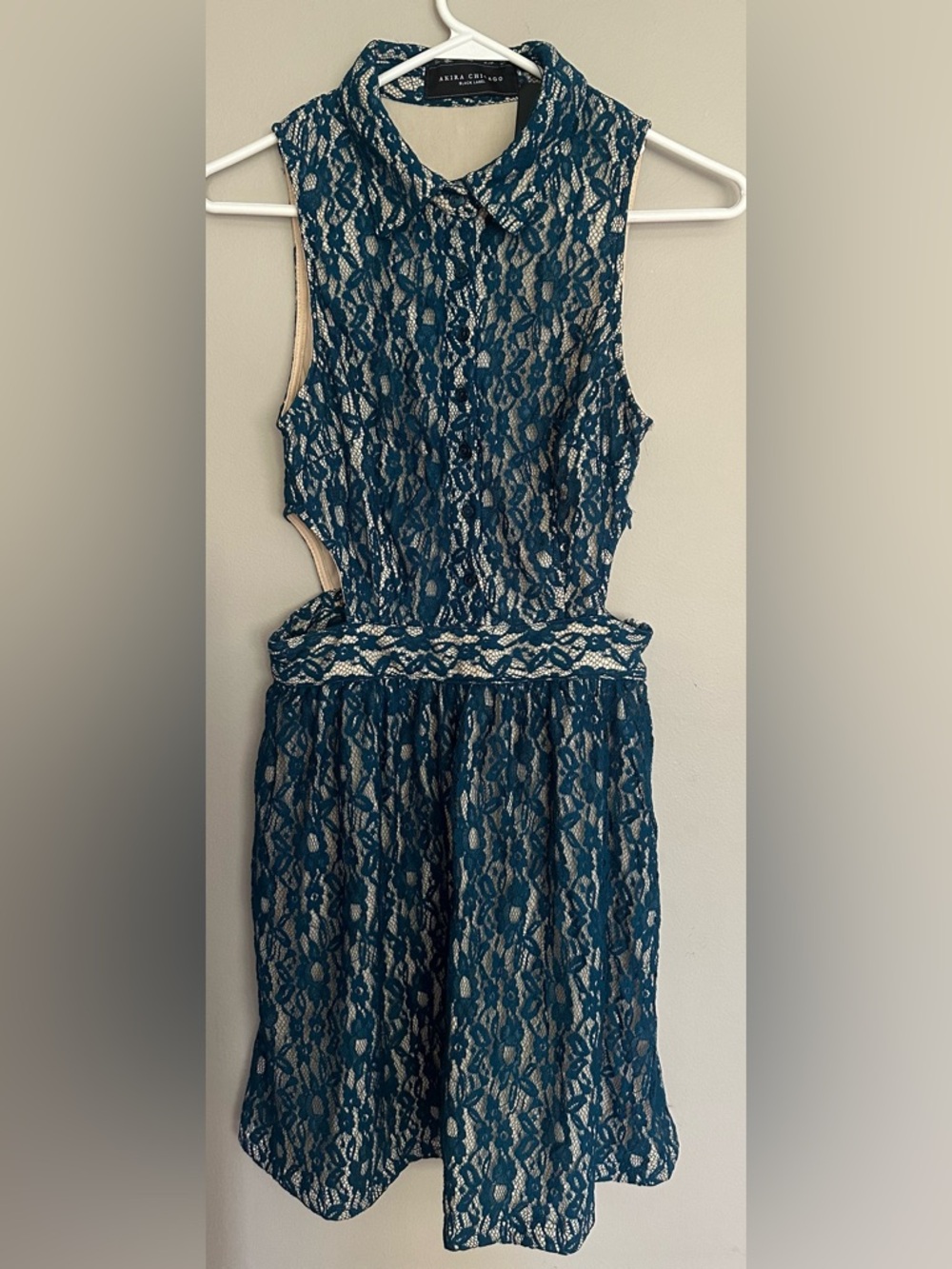 AKIRA CHICAGO Black Label size MEDIUM TEAL dress.